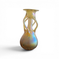 Candia Papillon Iridescent Art Nouveau Vase with Applied Twisted Handles – Bohemia, c. 1900–1910