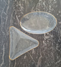 Carlo Scarpa for Venini – Pair of “A Fili e a Fasce” Glass Dishes (Triangular & Oval) – Murano, c. 1942