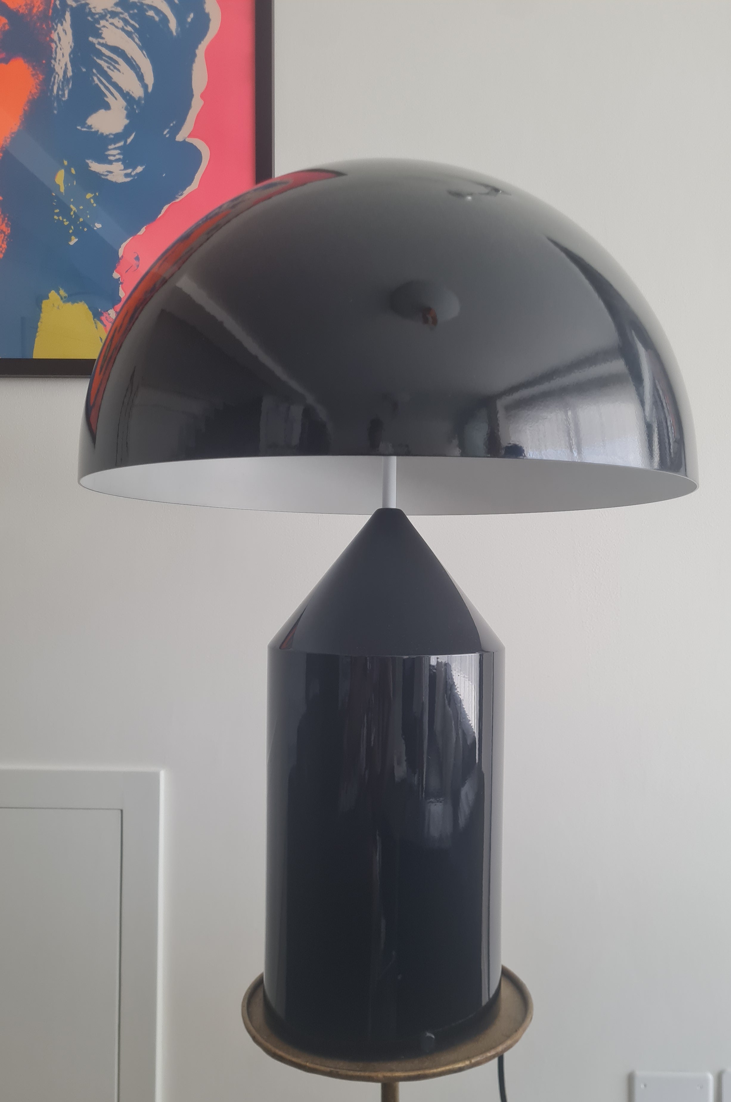 Vico Magistretti for Oluce — "Atollo" Model 233, Black Lacquered Aluminium, 1977