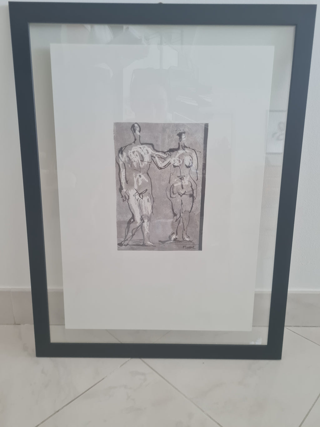 Henry Moore (1898–1986) — "Two Standing Figures: Man and Woman", 1981