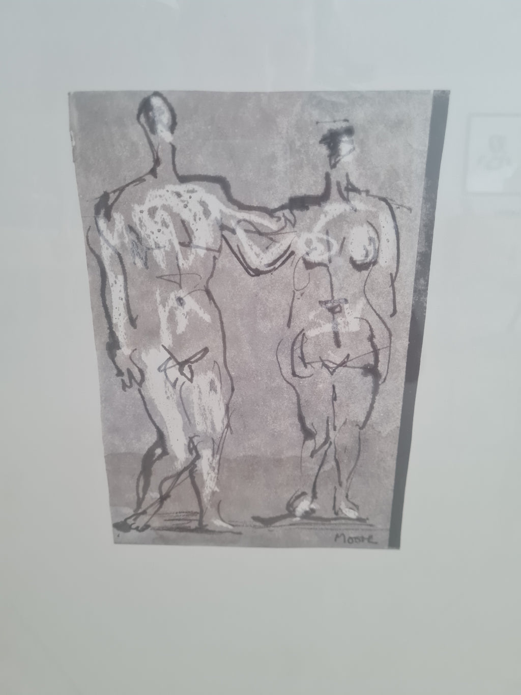 Henry Moore (1898–1986) — "Two Standing Figures: Man and Woman", 1981