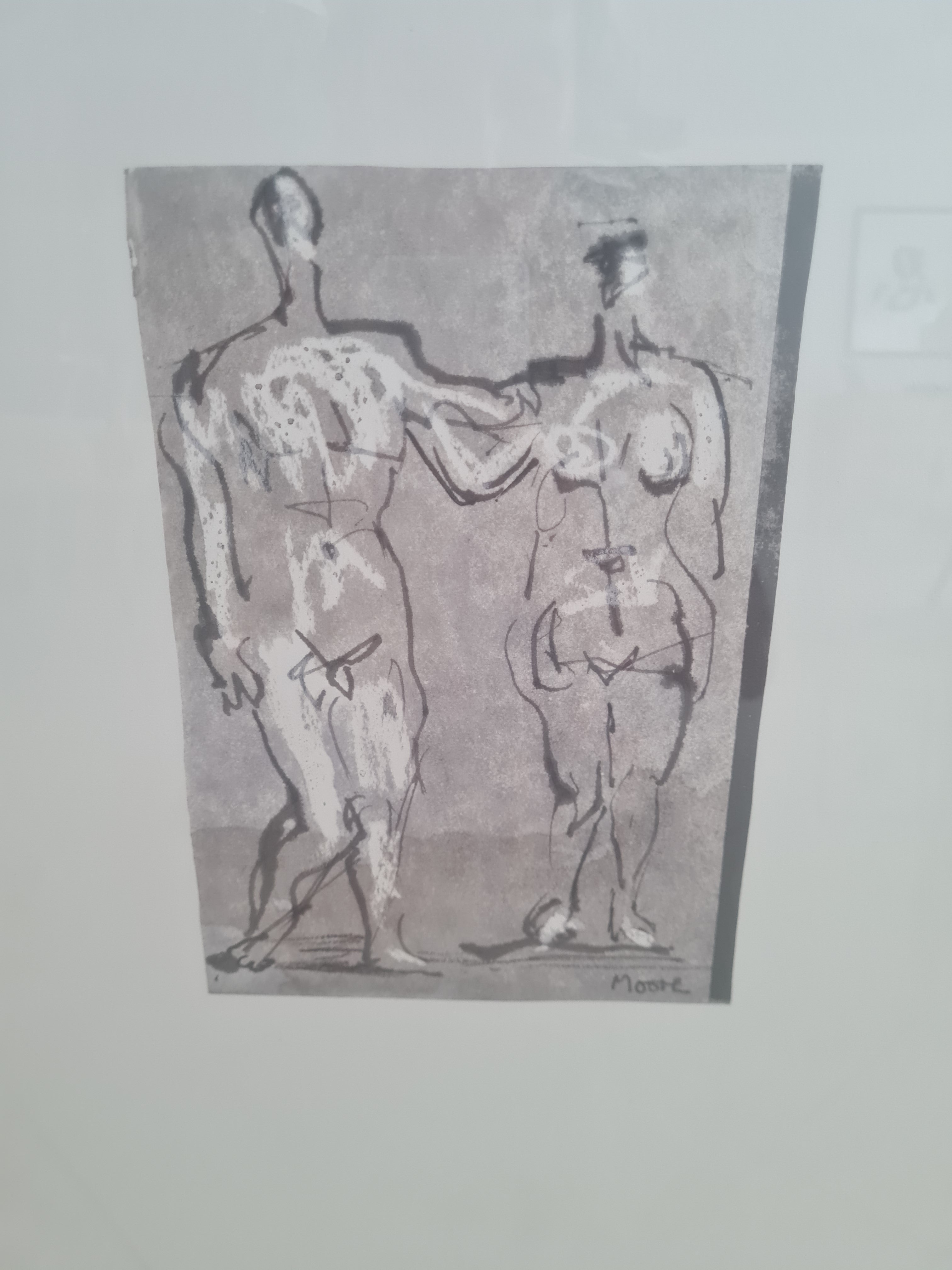 Henry Moore (1898–1986) — "Two Standing Figures: Man and Woman", 1981