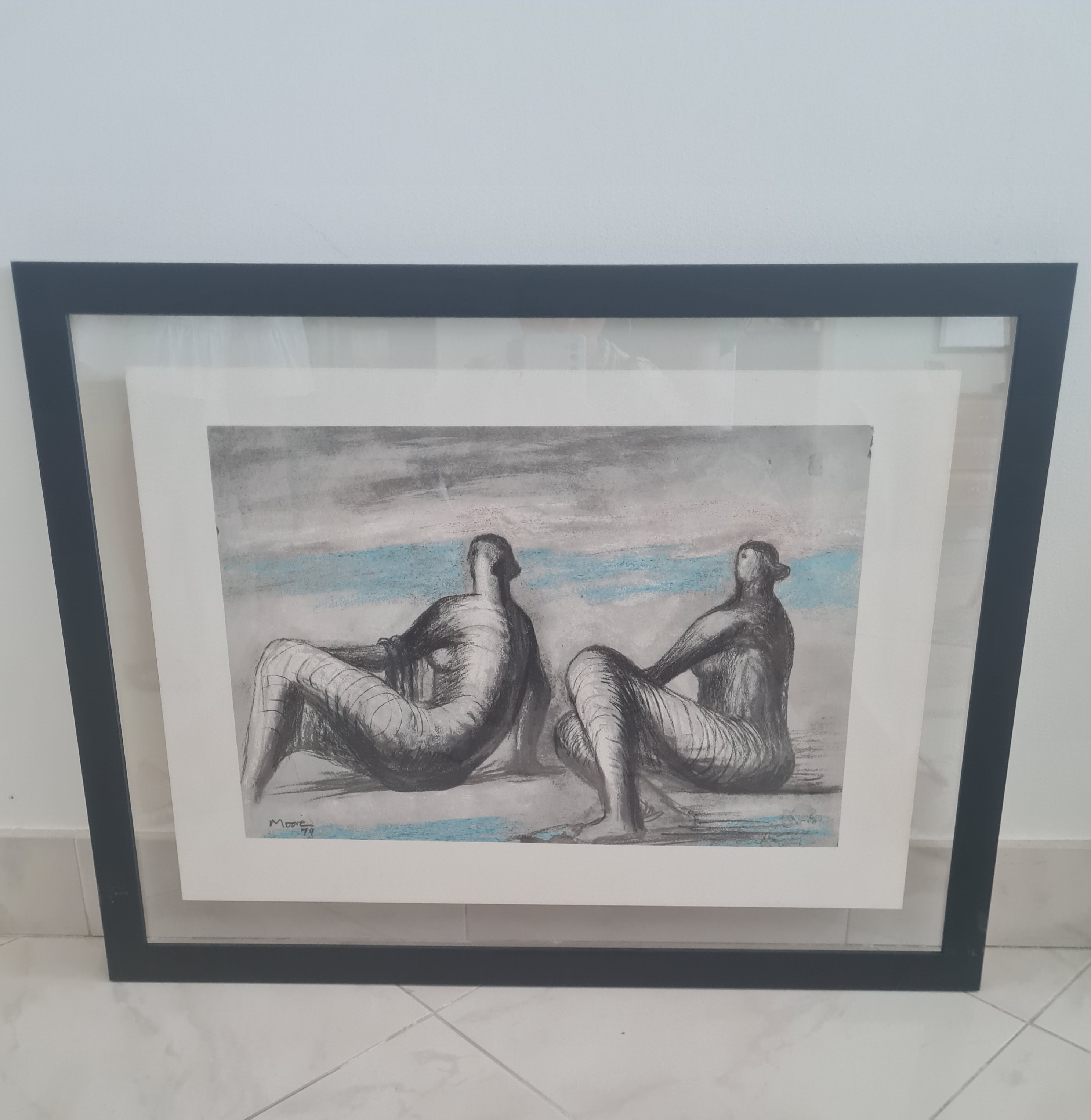 Henry Moore (1898–1986) — "Two Women Seated on Beach", 1979