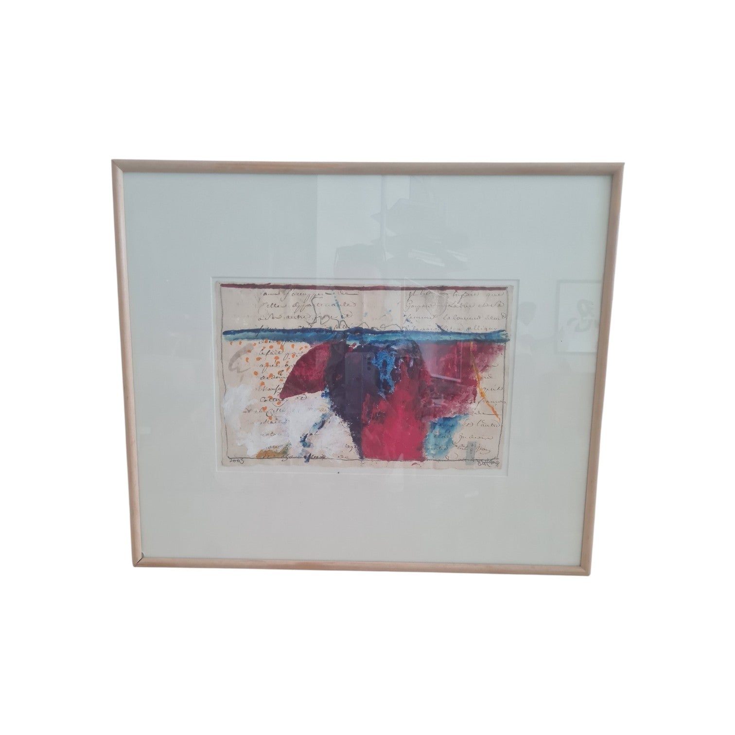 Horst Becking (b. 1937, Hagen) — o.T. (Untitled), 1998 Mixed media on paper — Exhibition label: Fritz-Winter-Haus, Ahlen, 2000