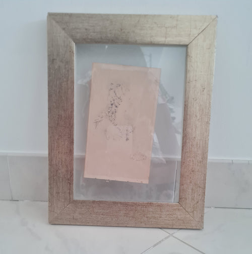 Giuseppe De Nittis (Barletta, 1846 – Saint-Germain-en-Laye, 1884) — Figurative Study, Pencil on Pink Paper — Stamped "Atelier De Nittis"